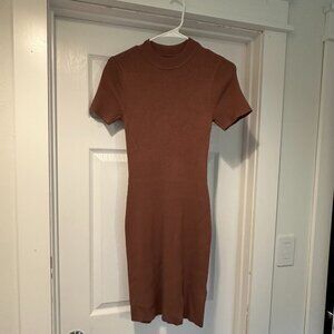 Abercrombie & Fitch Mock-Neck Mini Sweater Dress